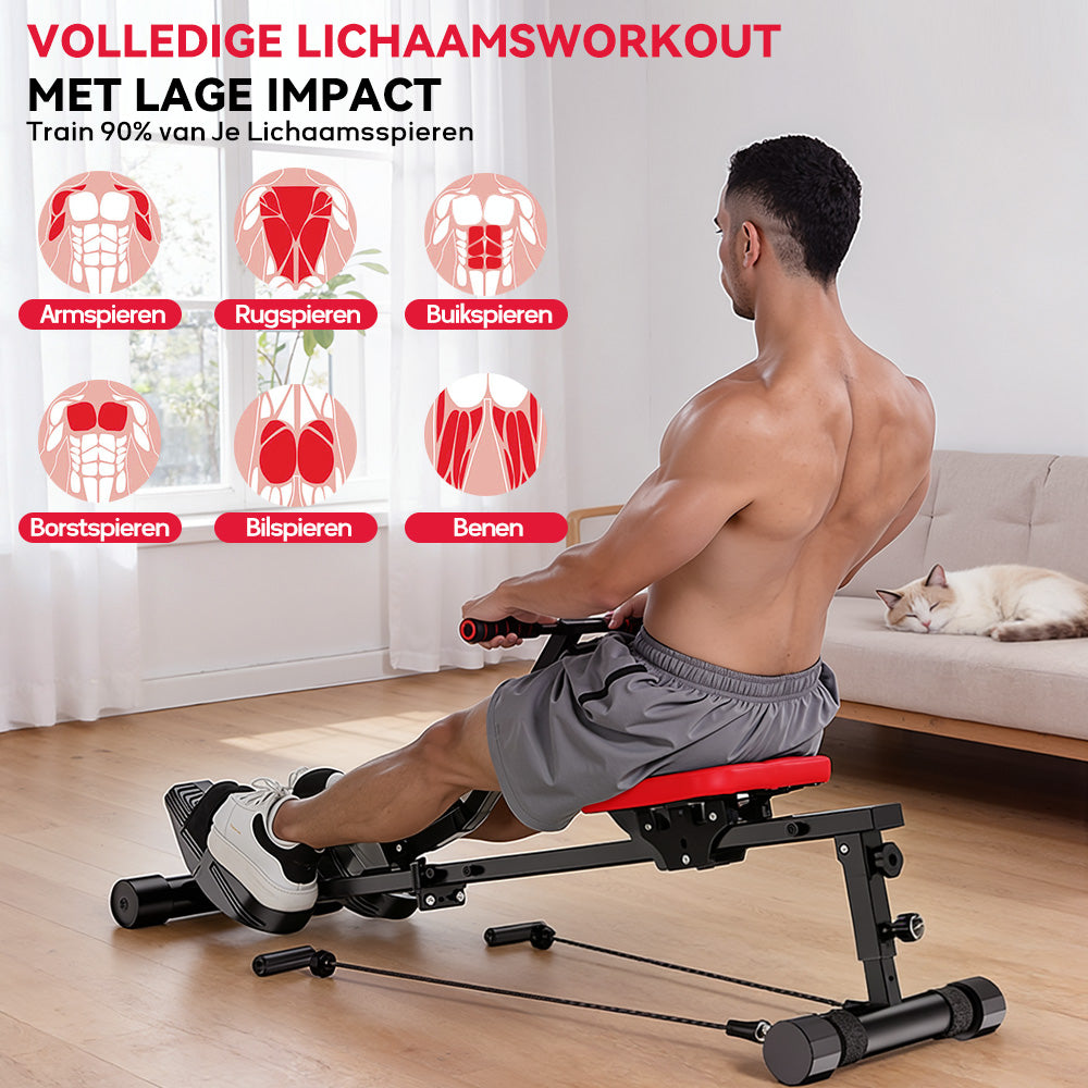 Hydraulische Roeimachine, 12 Weerstandsniveaus