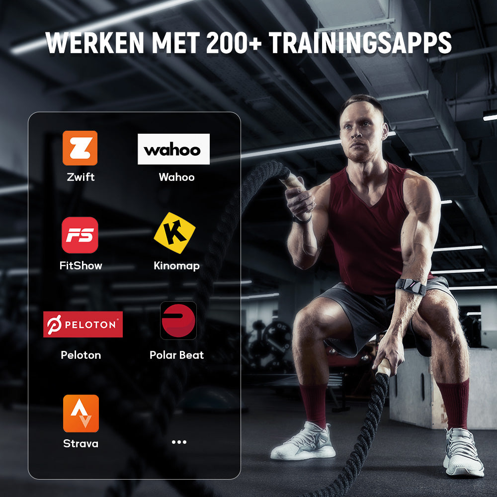 Hartslagmeter Armband, Bluetooth 5.0/ANT+, IP67 Waterdicht