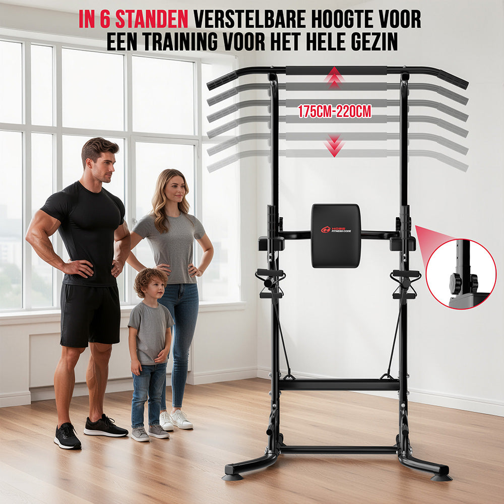 Power Tower Dipstation A1, met Weerstandsbanden