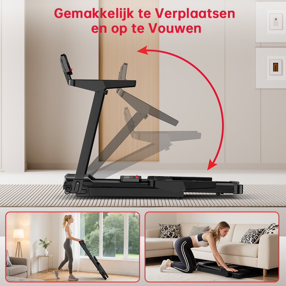 Opvouwbare Loopband Q8, Snelheid 1-12KM/H, Handmatige Helling van 5%