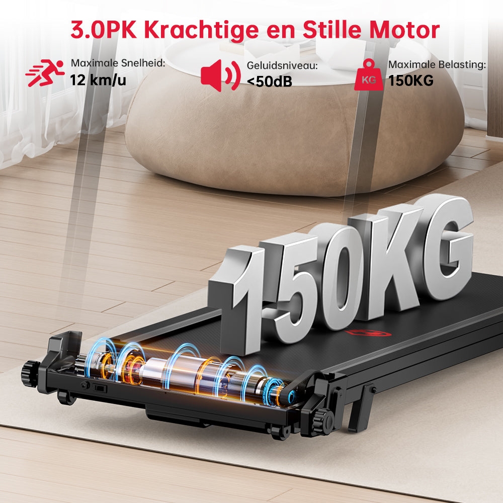 Opvouwbare Loopband Q8, Snelheid 1-12KM/H, Handmatige Helling van 5%