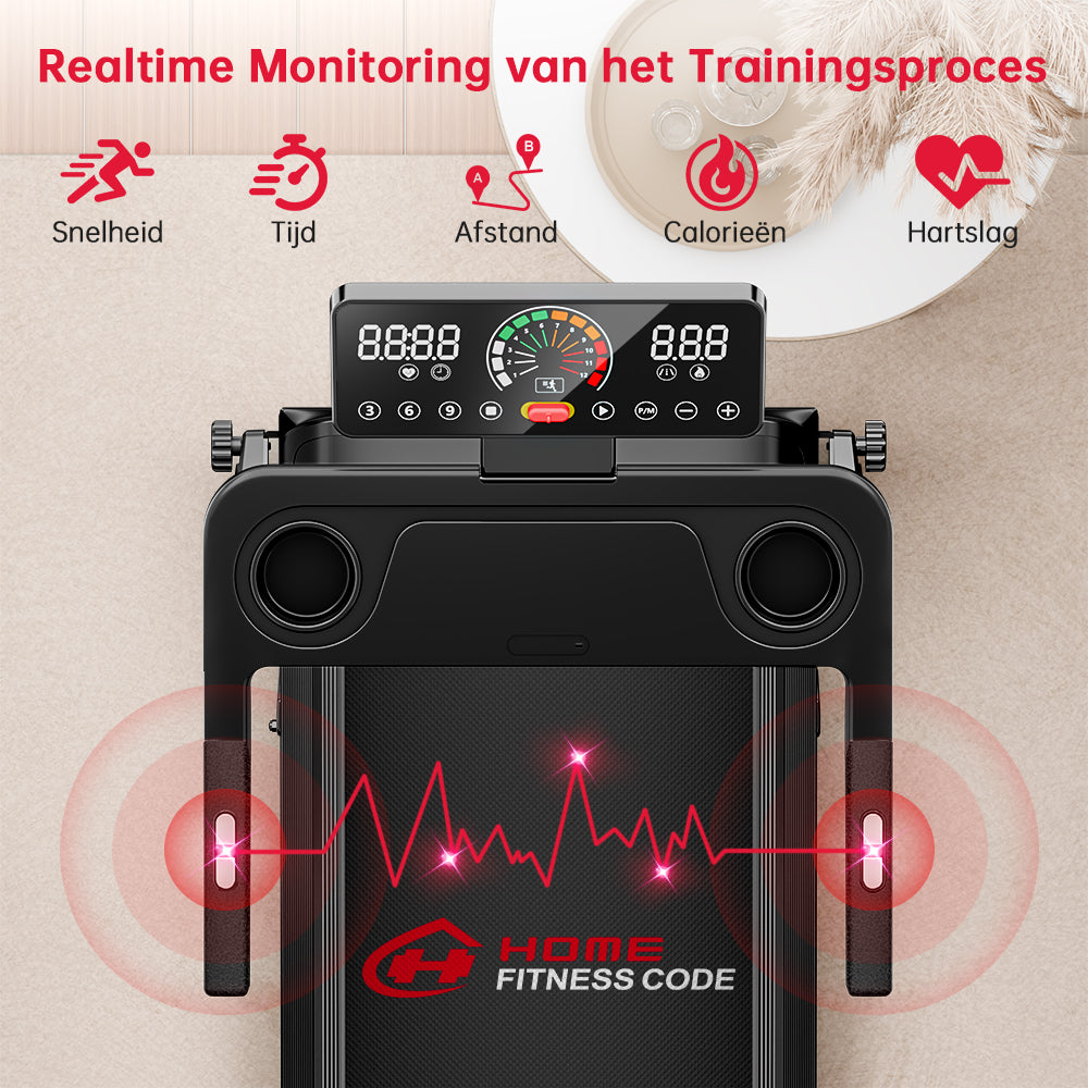 Opvouwbare Loopband Q8, Snelheid 1-12KM/H, Handmatige Helling van 5%
