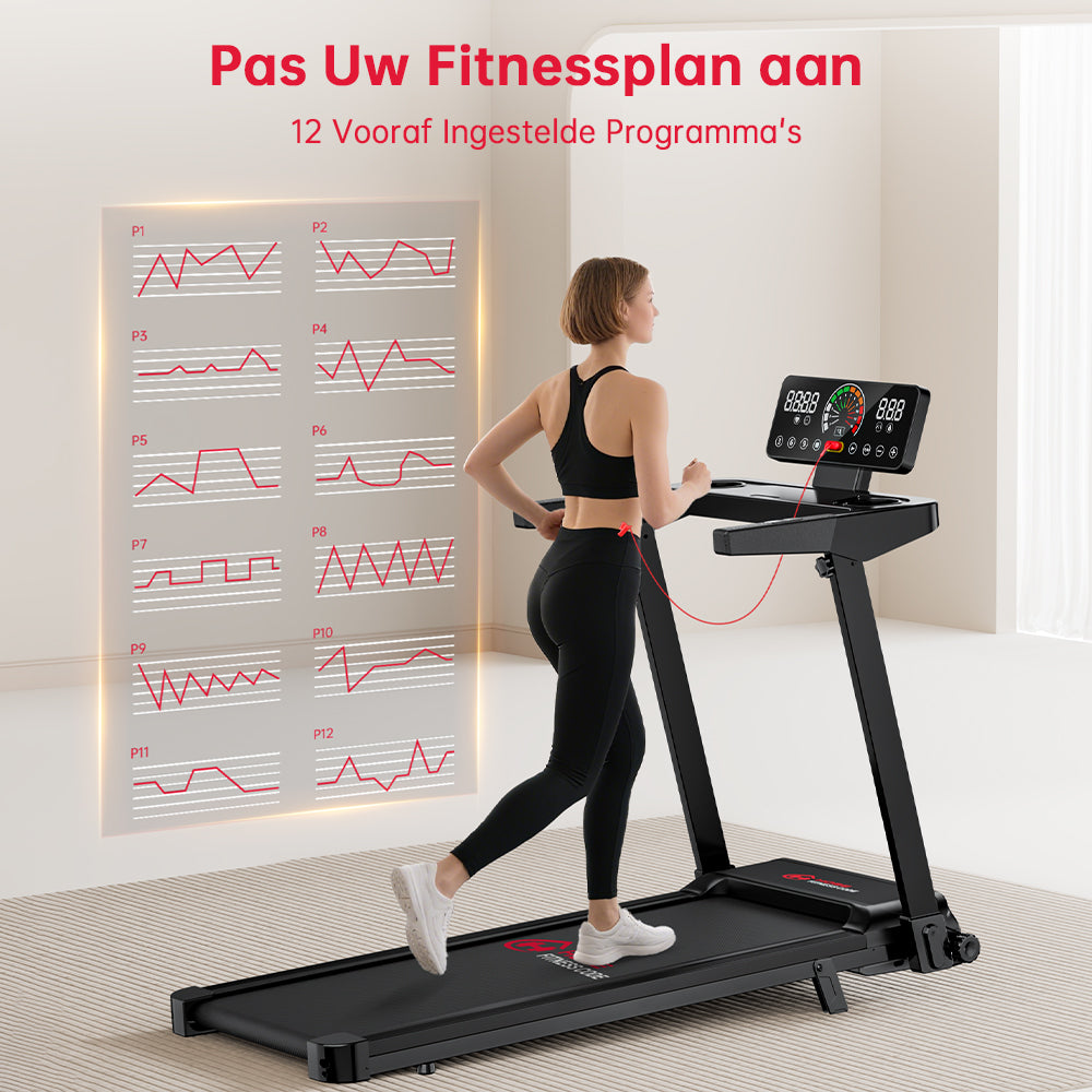 Opvouwbare Loopband Q8, Snelheid 1-12KM/H, Handmatige Helling van 5%
