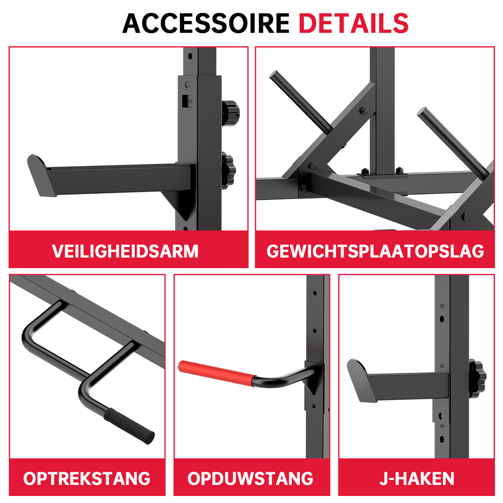 Halve Squat-Rek met Optrekstang