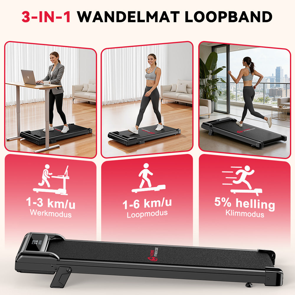 Loopband Z3 met Borstelloze Motor, Snelheid 1-6 km/u, 5% Handmatige Helling