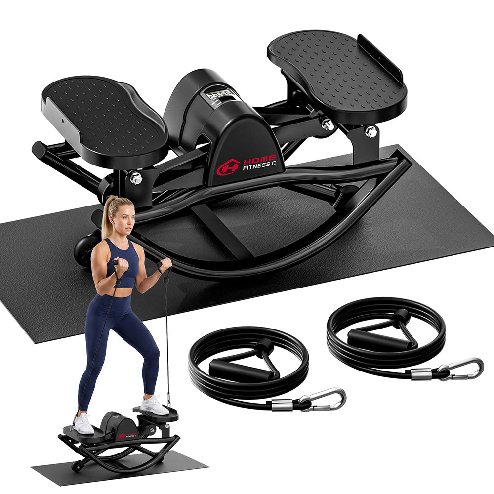 U-Vormige Zijwaartse Stepper met Weerstandsbanden en Antislipmat