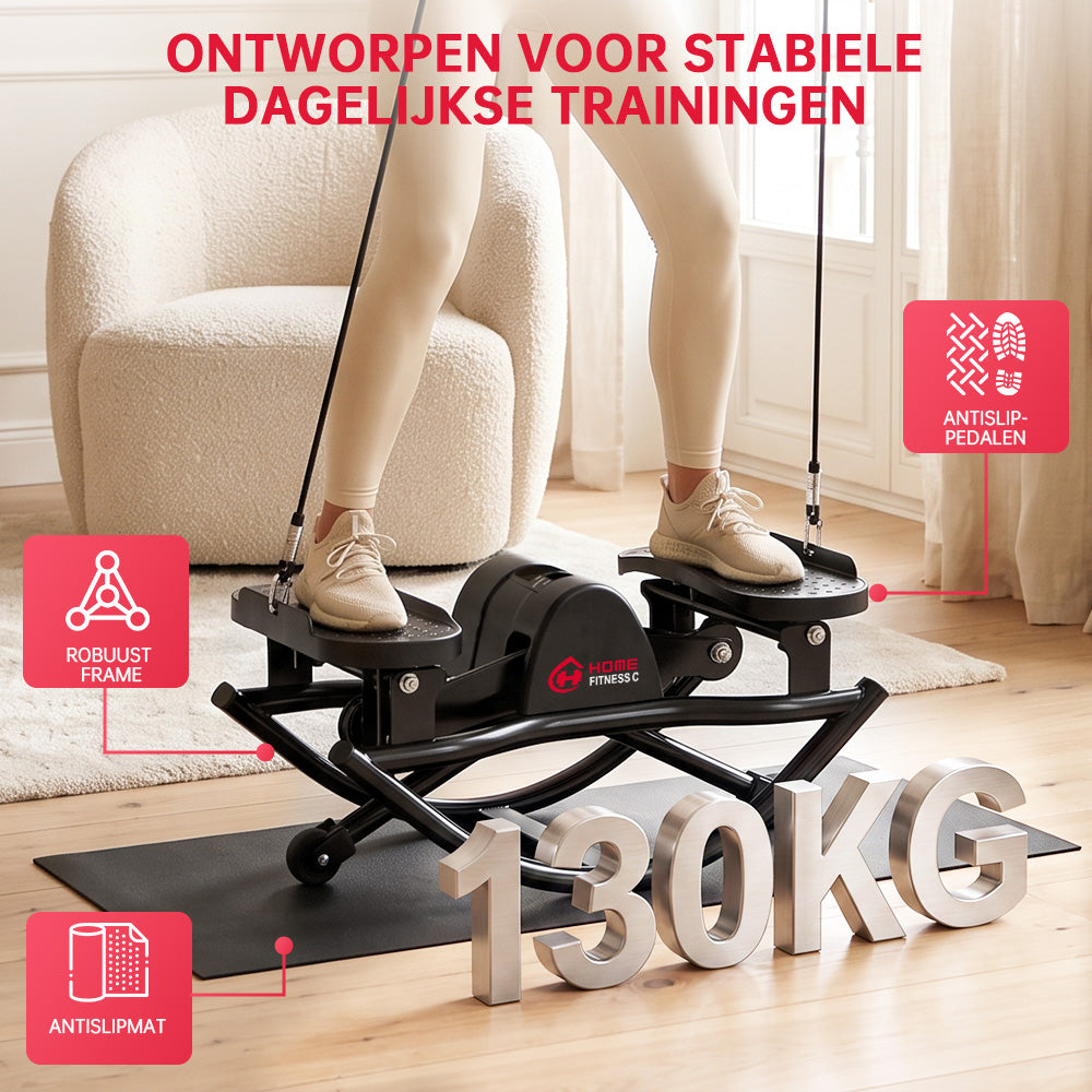 U-Vormige Zijwaartse Stepper met Weerstandsbanden en Antislipmat
