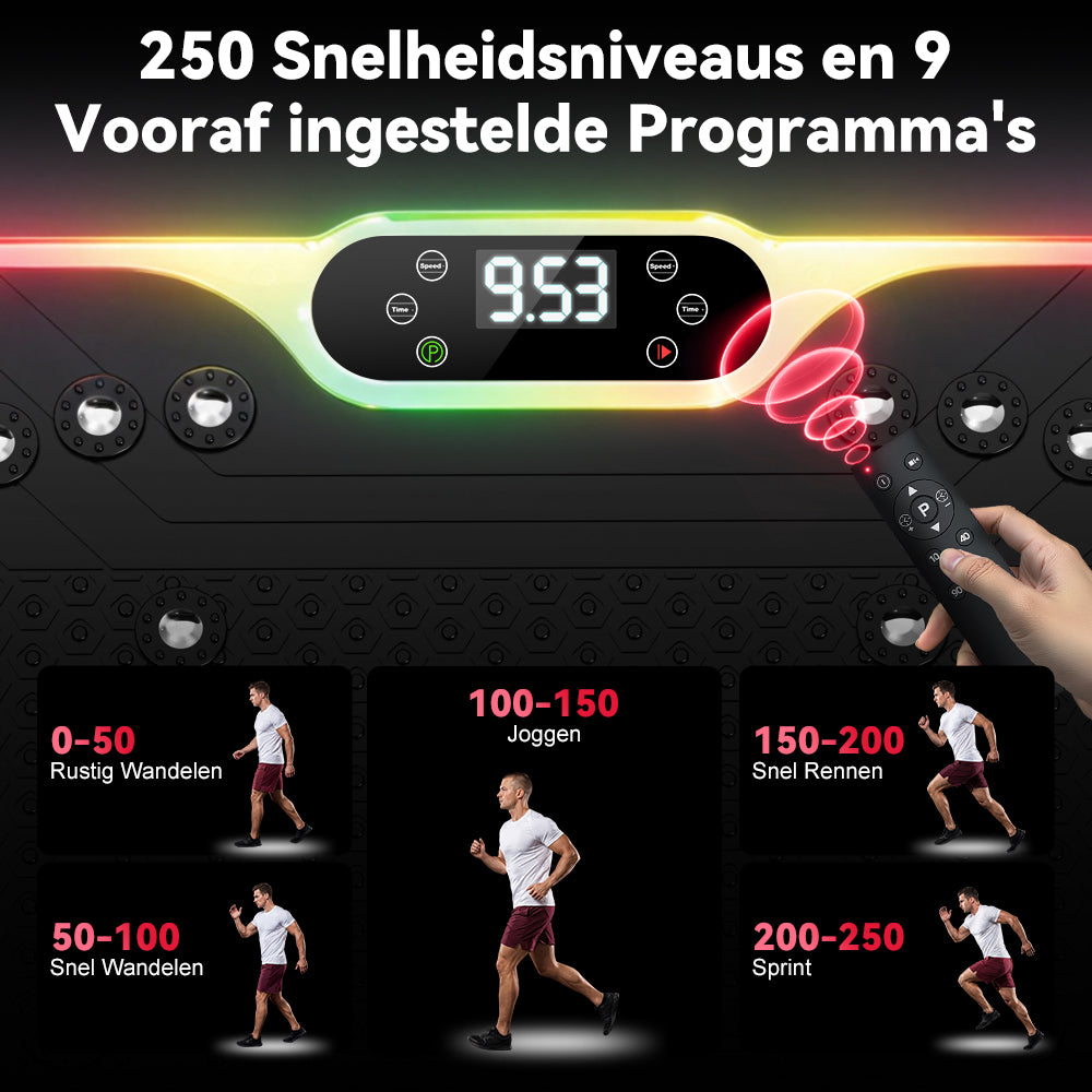 Fitness Trilplaat F1, 250 Intensiteitsniveaus