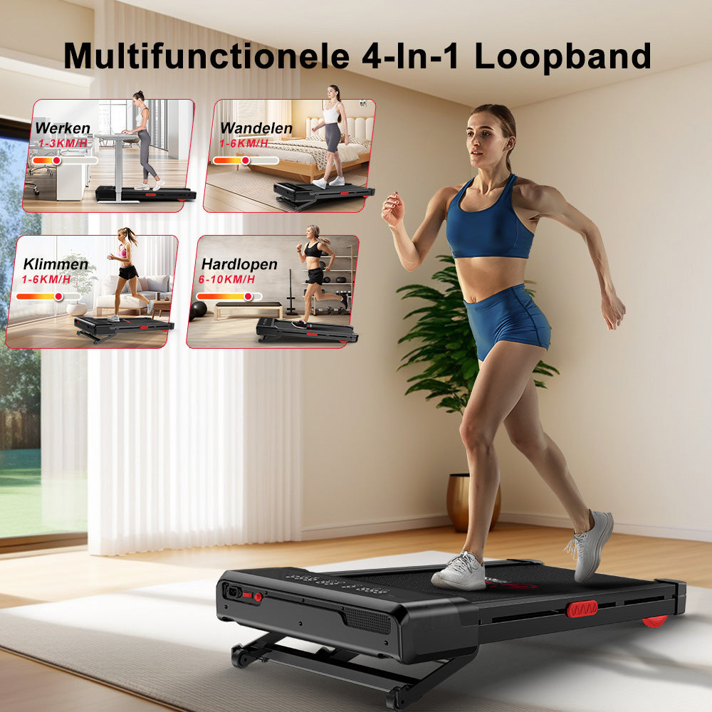 Loopband Y1 met 0-12% Automatische Helling, Snelheid 1-10 KM/H