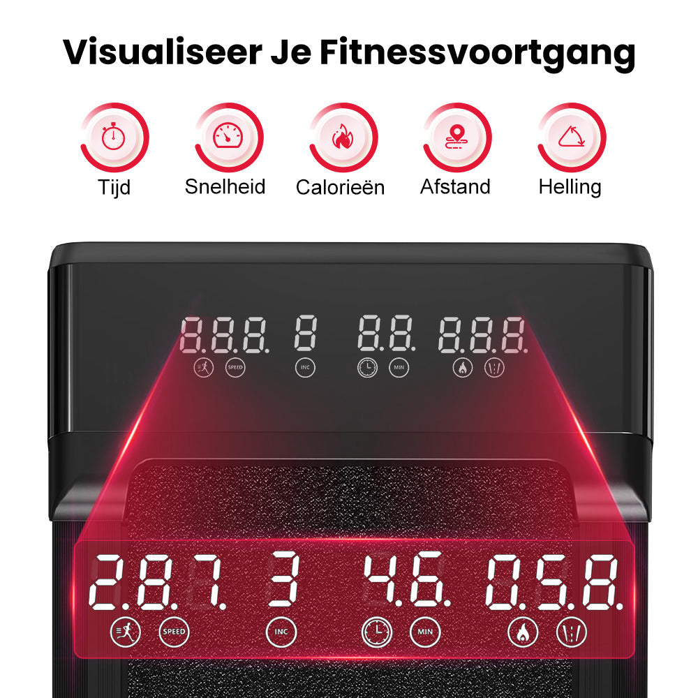 Loopband Y1 met 0-12% Automatische Helling, Snelheid 1-10 KM/H