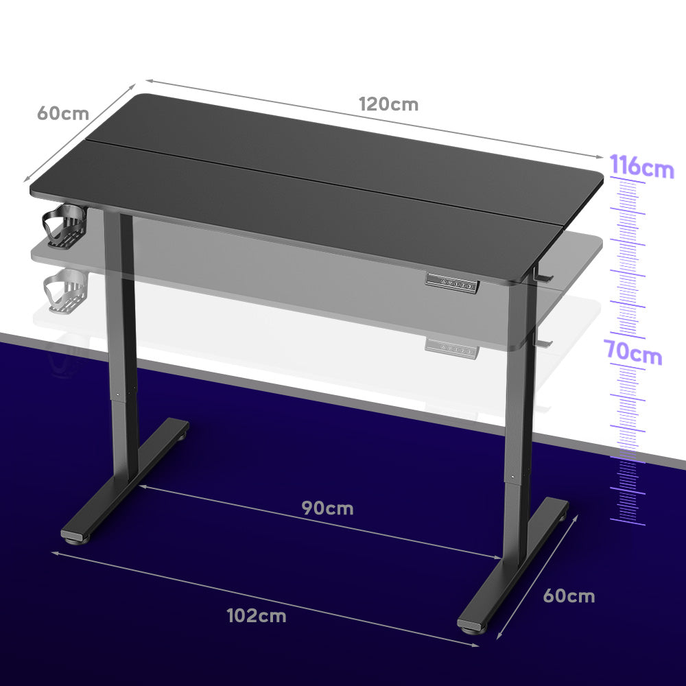 Elektrisch Sta-bureau in Hoogte Verstelbaar, 120x60cm