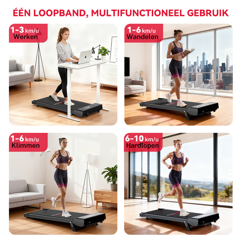 Loopband C1, Snelheid 1-10KM/H, 5% Handmatige Helling