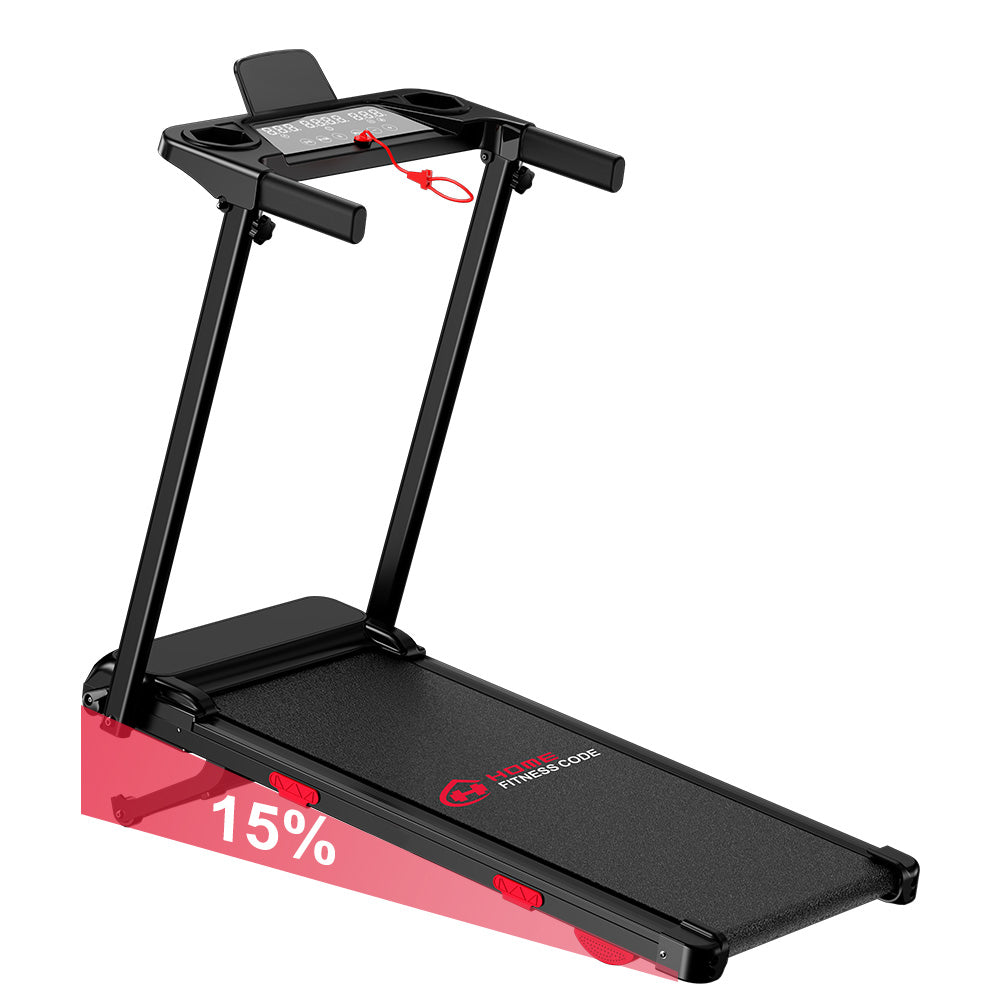 Opvouwbare Loopband Q5 met Helling, Borstelloze Motor, Snelheid 1-12km/u
