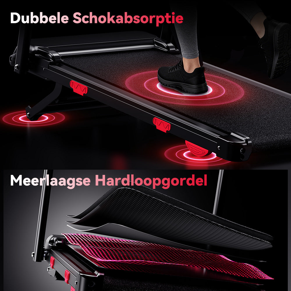 Opvouwbare Loopband Q5 met Helling, Borstelloze Motor, Snelheid 1-12km/u
