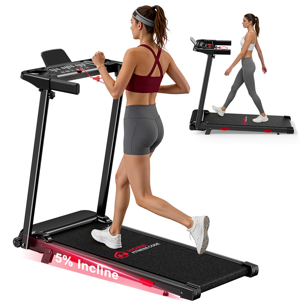 Opvouwbare Loopband Q5 met Helling, Borstelloze Motor, Snelheid 1-12km/u
