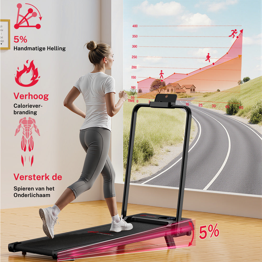 Loopband T7, Snelheid 1-6KM/H, 5% Handmatige Helling