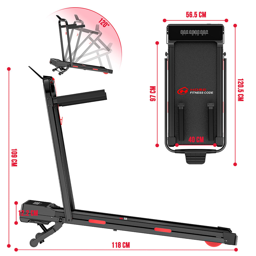 Opvouwbare Loopband Y5 met Borstelloze Motor, 0%-15% Automatische Hellingshoek