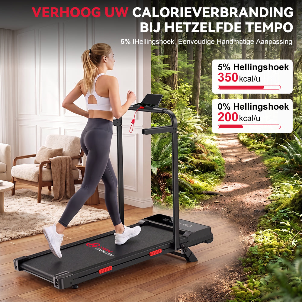 Loopband Q2 Pro met 5% Handmatige Helling, Snelheid 1-10 km/u (Nieuwe Versie)