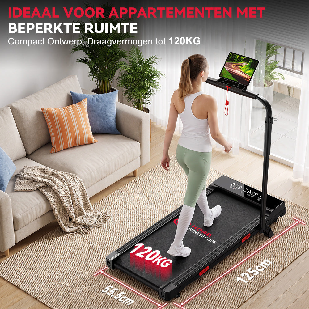 Loopband Q2 Pro met 5% Handmatige Helling, Snelheid 1-10 km/u (Nieuwe Versie)