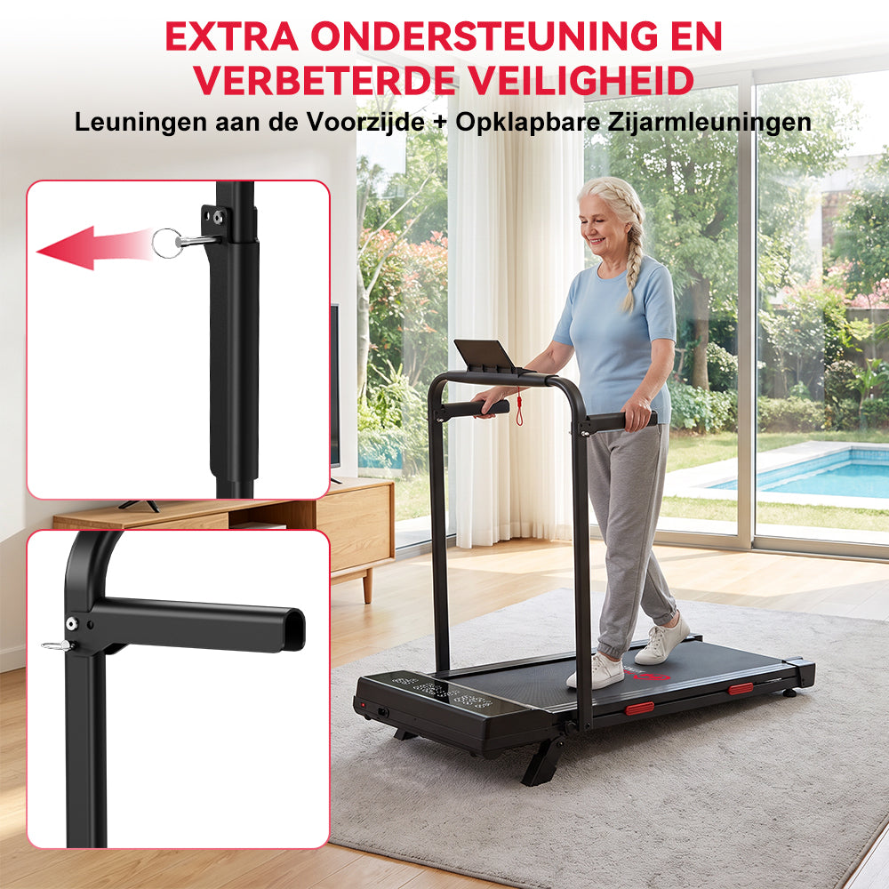 Loopband Q2 Pro met 5% Handmatige Helling, Snelheid 1-10 km/u (Nieuwe Versie)