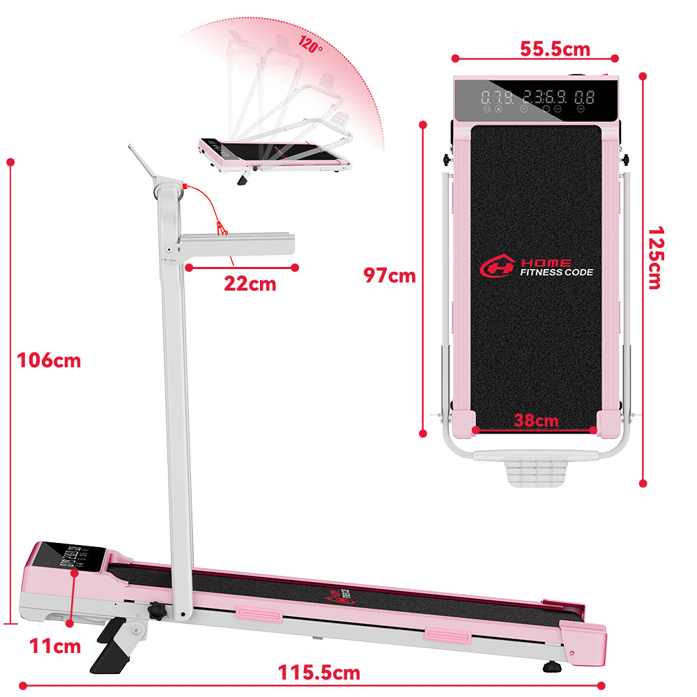 Loopband Q2 Pro met 5% Handmatige Helling, Snelheid 1-10 km/u (Nieuwe Versie)