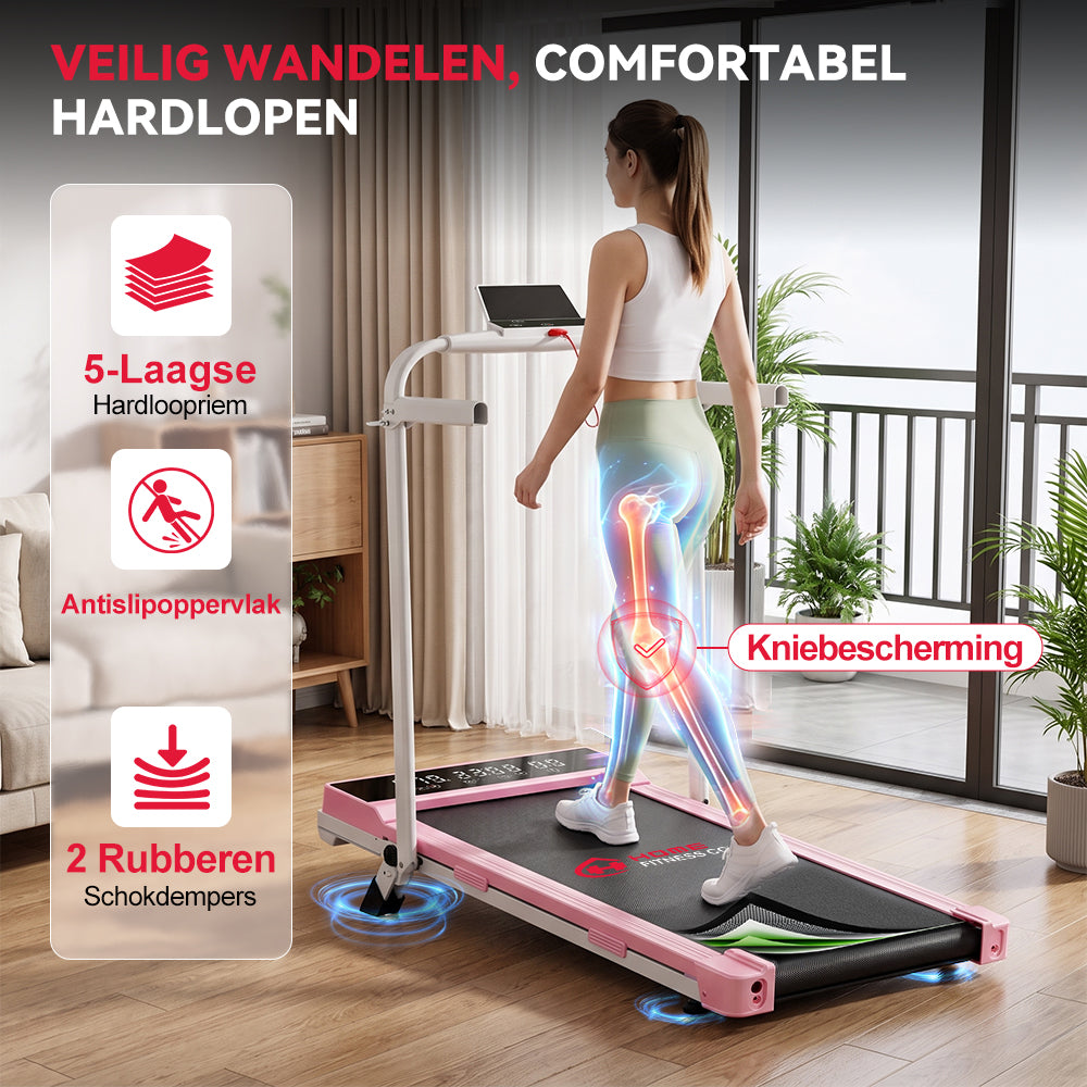 Loopband Q2 Pro met 5% Handmatige Helling, Snelheid 1-10 km/u (Nieuwe Versie)