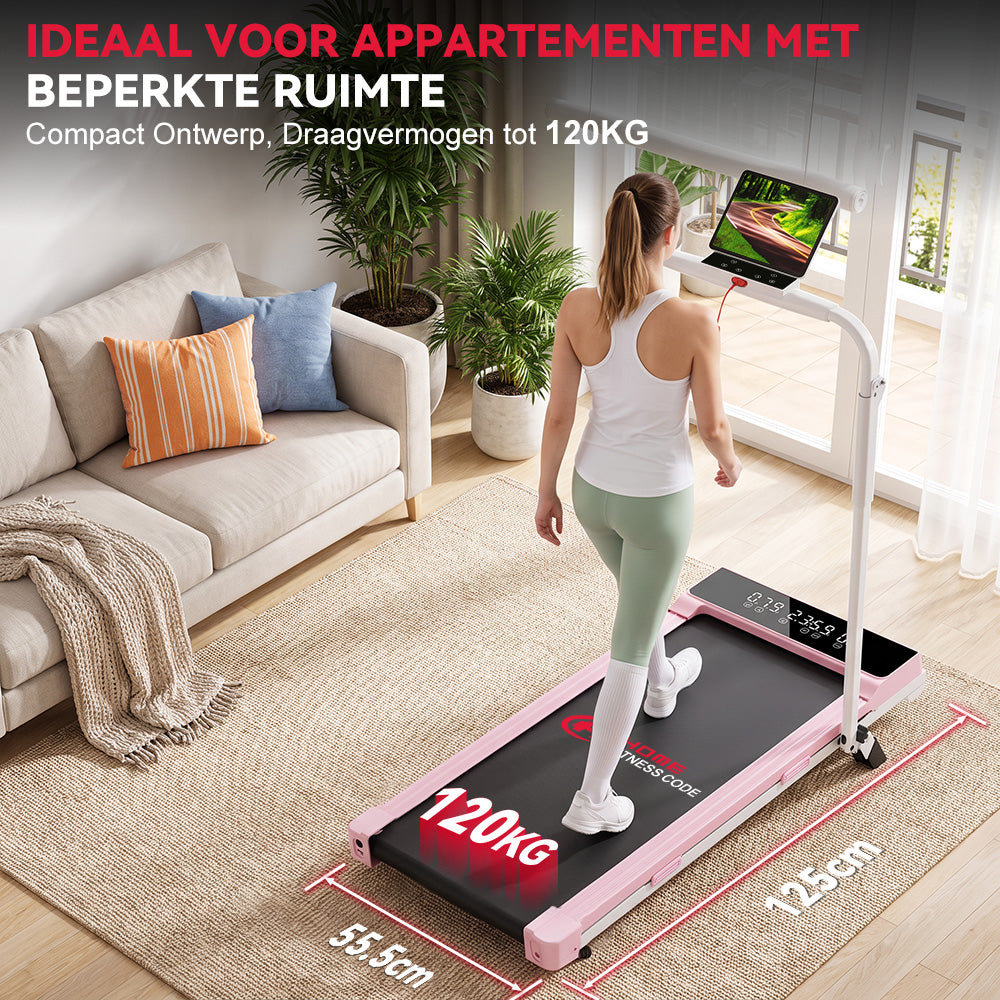 Loopband Q2 Pro met 5% Handmatige Helling, Snelheid 1-10 km/u (Nieuwe Versie)