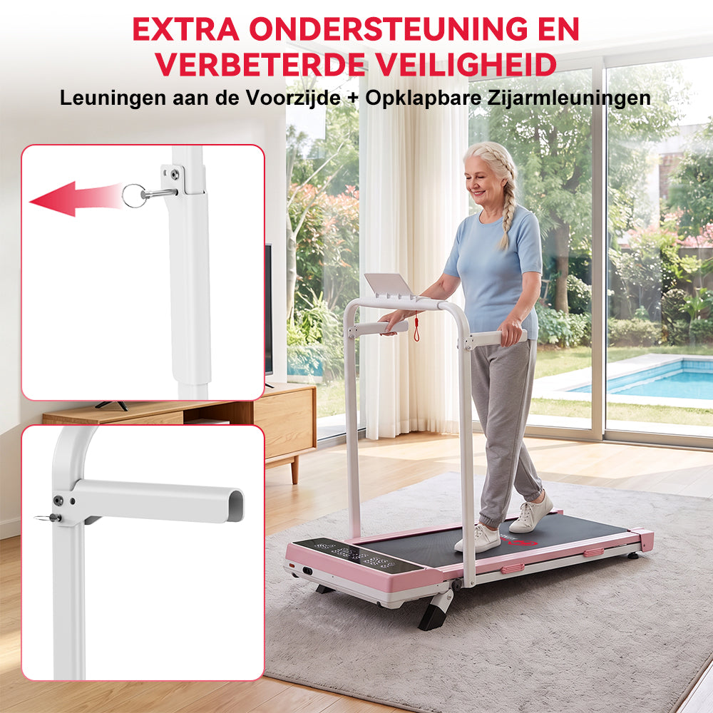 Loopband Q2 Pro met 5% Handmatige Helling, Snelheid 1-10 km/u (Nieuwe Versie)