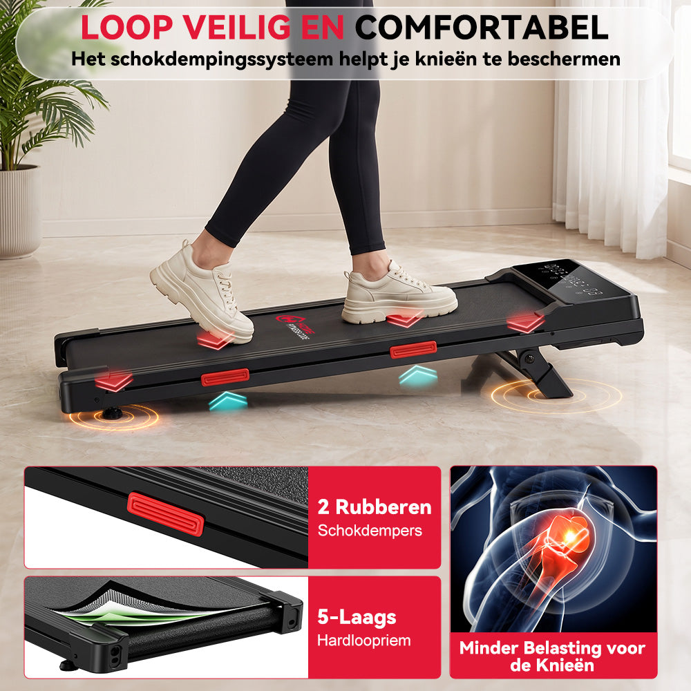 Loopband Q2 Pro met 5% Handmatige Helling, Snelheid 1-10 km/u (Nieuwe Versie)