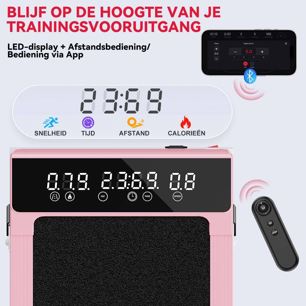 Loopband Q2 Pro met 5% Handmatige Helling, Snelheid 1-10 km/u (Nieuwe Versie)