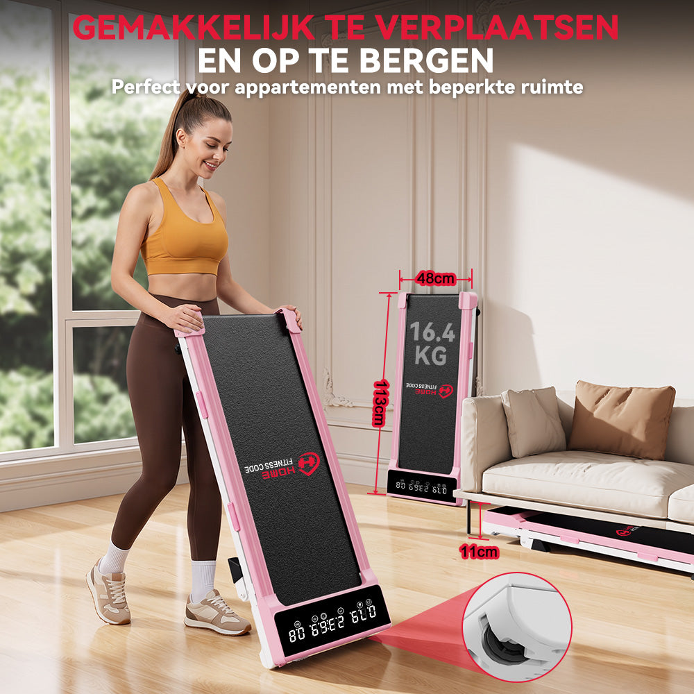 Loopband Q2 Pro met 5% Handmatige Helling, Snelheid 1-10 km/u (Nieuwe Versie)