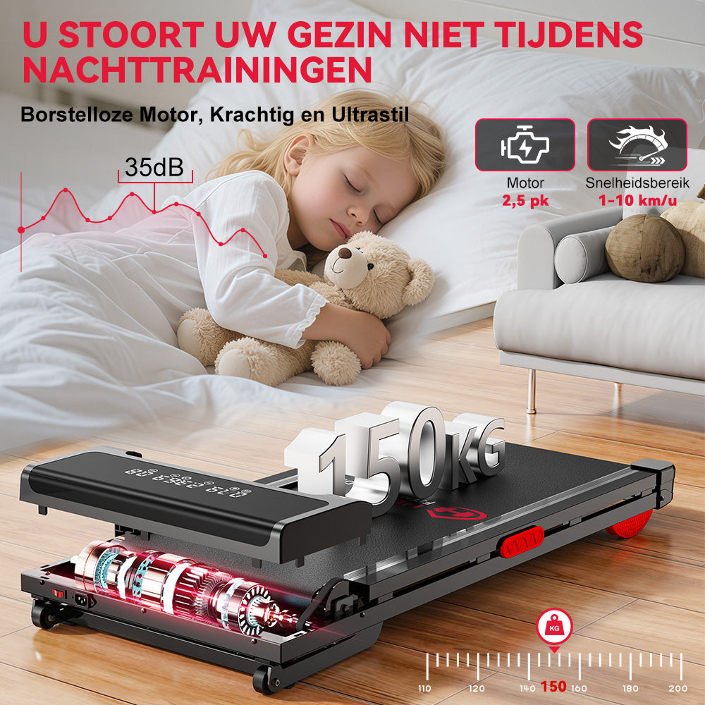 Loopband Y3 met Borstelloze Motor, 12% Automatische Hellingshoek