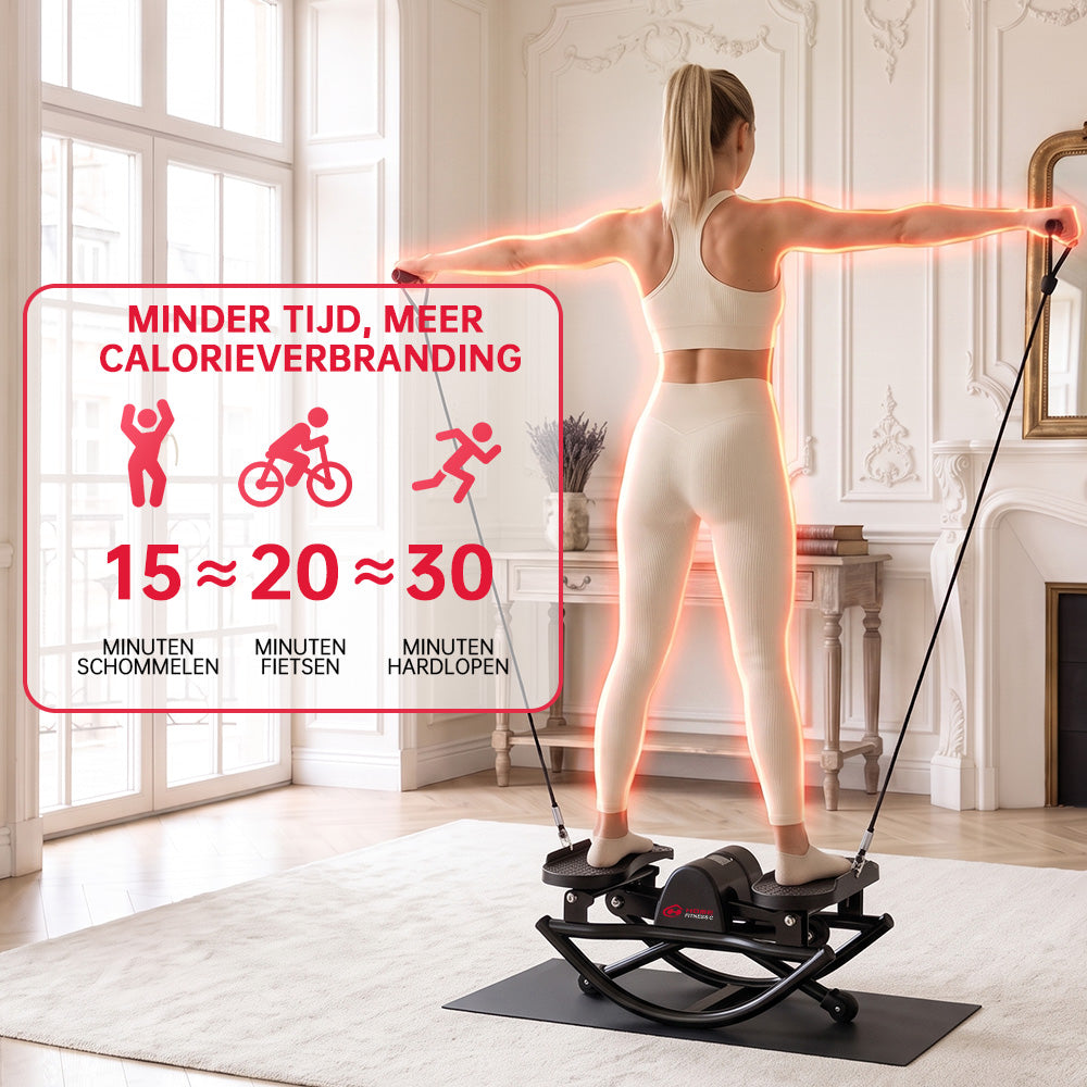 U-Vormige Zijwaartse Stepper met Weerstandsbanden en Antislipmat