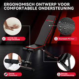 Opvouwbare Fitnessbank B1, Verstelbare Rugleuning