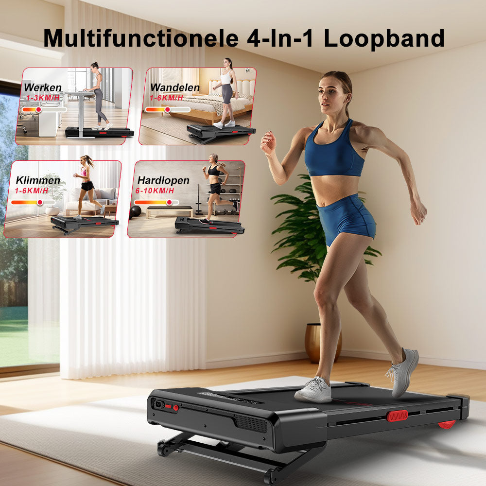 FluxRun Loopband Met 8% Hellingfunctie - Inklapbaar - 1-6km/u - Incl FluxRun Loopband Met 8% Hellingfunctie - Inklapbaar - 1-6km/u - Incl