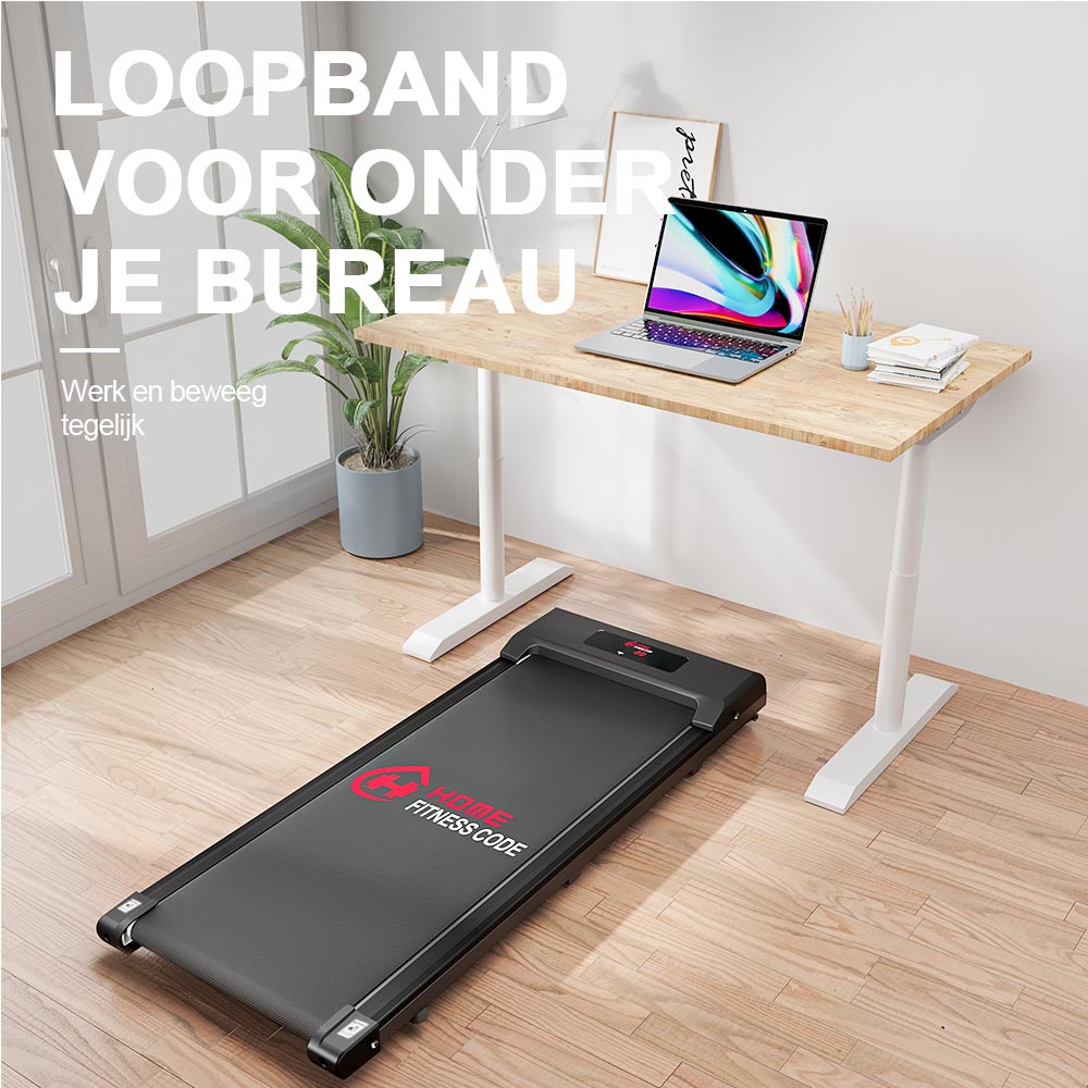 Loopband voor thuis 110km/h, met instelbare snelheid, LCDscherm, loo HomeFitnessCode NL